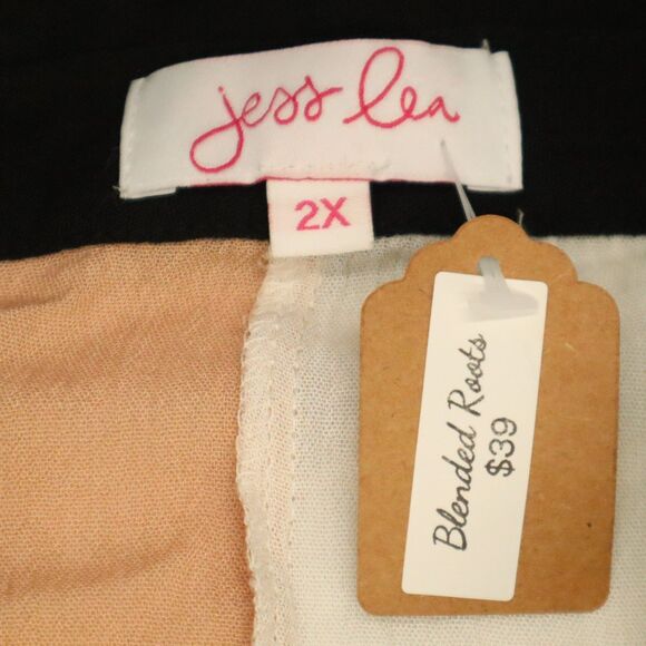 Jess Lea Colorblock Button down Blouse Size 2X Lightweight NEW - Picture 5 of 11